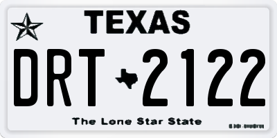 TX license plate DRT2122