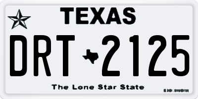 TX license plate DRT2125