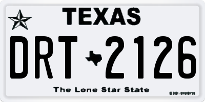 TX license plate DRT2126