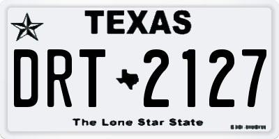 TX license plate DRT2127