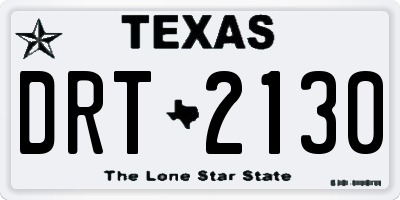 TX license plate DRT2130