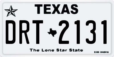 TX license plate DRT2131