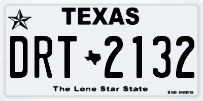 TX license plate DRT2132