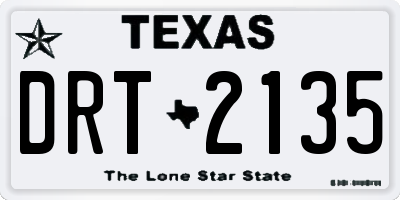 TX license plate DRT2135