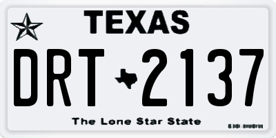 TX license plate DRT2137