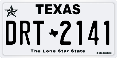 TX license plate DRT2141