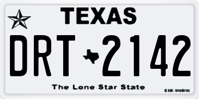 TX license plate DRT2142