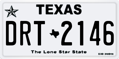 TX license plate DRT2146