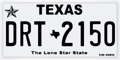 TX license plate DRT2150