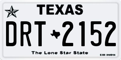 TX license plate DRT2152