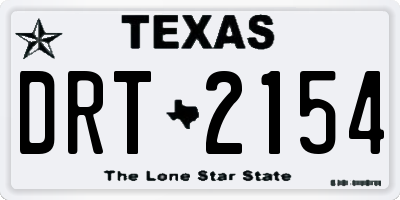 TX license plate DRT2154