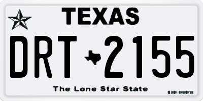 TX license plate DRT2155