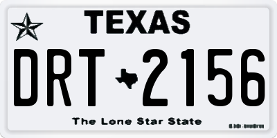 TX license plate DRT2156