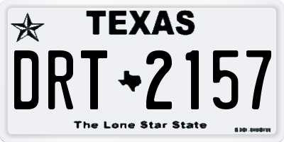 TX license plate DRT2157