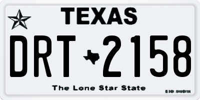 TX license plate DRT2158