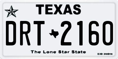 TX license plate DRT2160