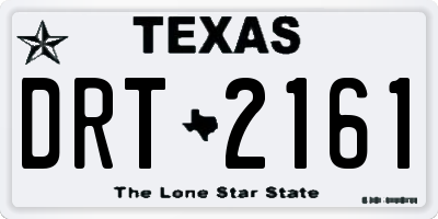 TX license plate DRT2161