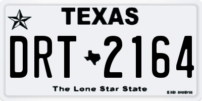 TX license plate DRT2164