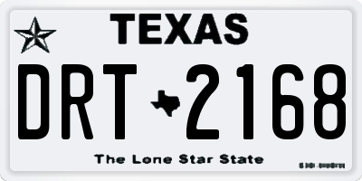 TX license plate DRT2168