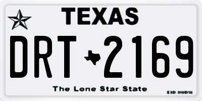 TX license plate DRT2169