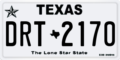 TX license plate DRT2170