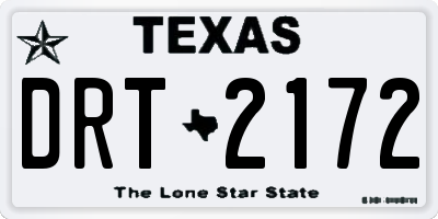 TX license plate DRT2172