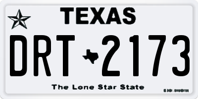 TX license plate DRT2173