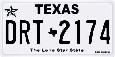 TX license plate DRT2174