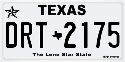 TX license plate DRT2175