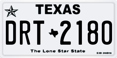 TX license plate DRT2180