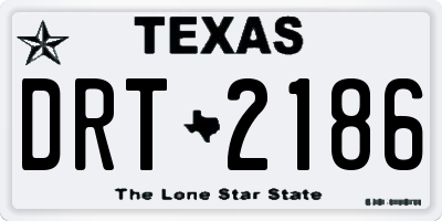 TX license plate DRT2186