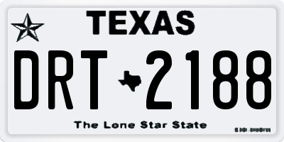 TX license plate DRT2188