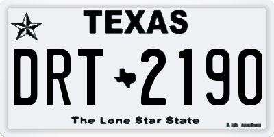 TX license plate DRT2190