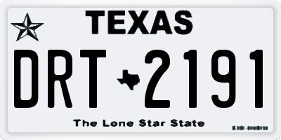 TX license plate DRT2191