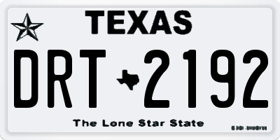 TX license plate DRT2192