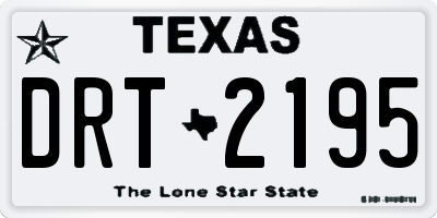 TX license plate DRT2195