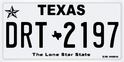 TX license plate DRT2197