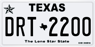 TX license plate DRT2200