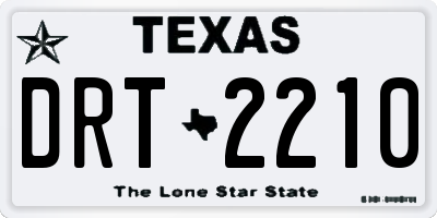 TX license plate DRT2210