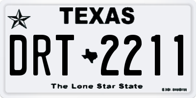 TX license plate DRT2211