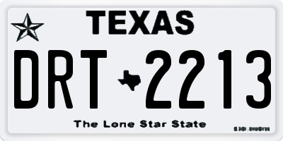 TX license plate DRT2213