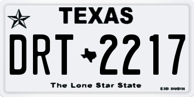 TX license plate DRT2217