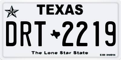 TX license plate DRT2219