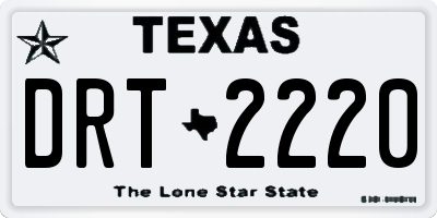 TX license plate DRT2220