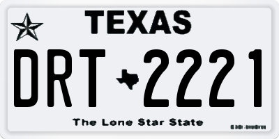 TX license plate DRT2221