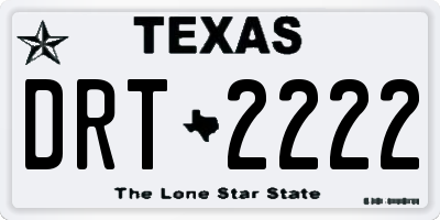 TX license plate DRT2222