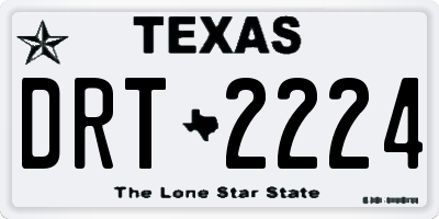 TX license plate DRT2224