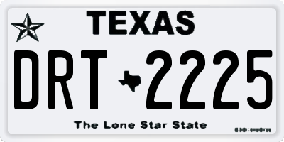 TX license plate DRT2225