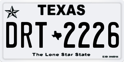 TX license plate DRT2226