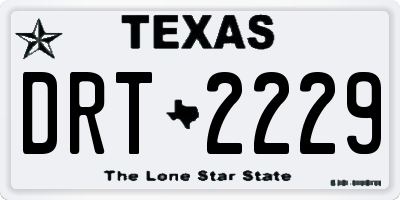 TX license plate DRT2229